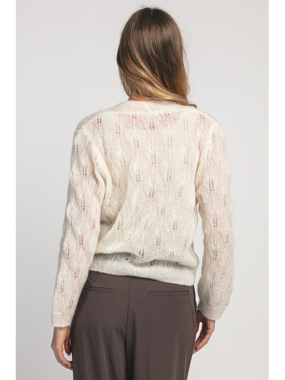 Fobya Fobya Kardigan F1967 Écru Basic Fit