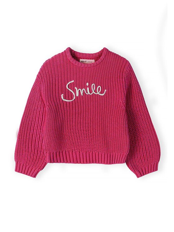 minoti minoti Sweter 32KNIT103 Różowy Regular Fit