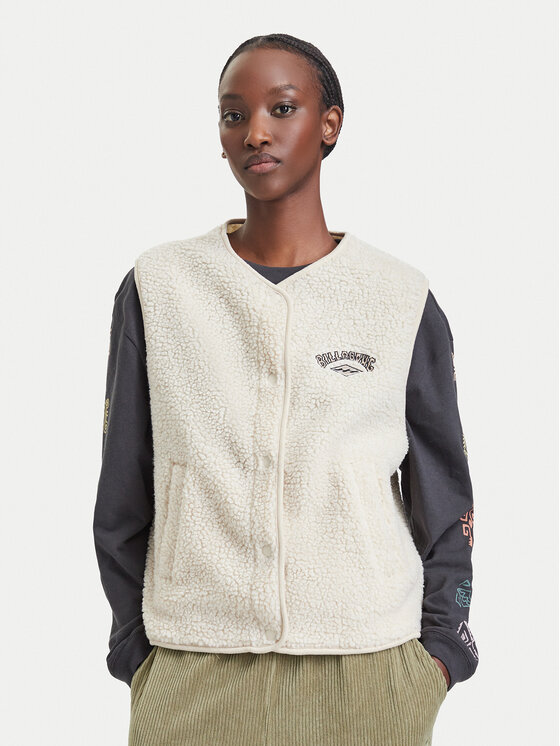 Billabong Billabong Жилетка за костюм EBJPF00118 Кремав Relaxed Fit