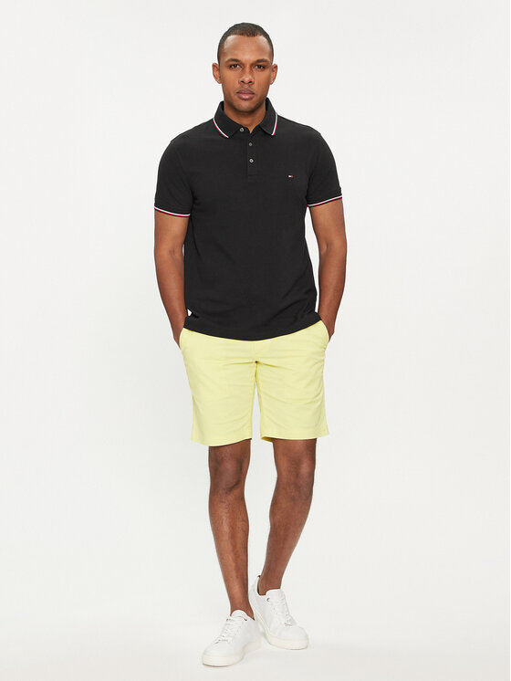 Tommy Hilfiger Tommy Hilfiger Polo 1985 MW0MW30750 Crna Slim Fit