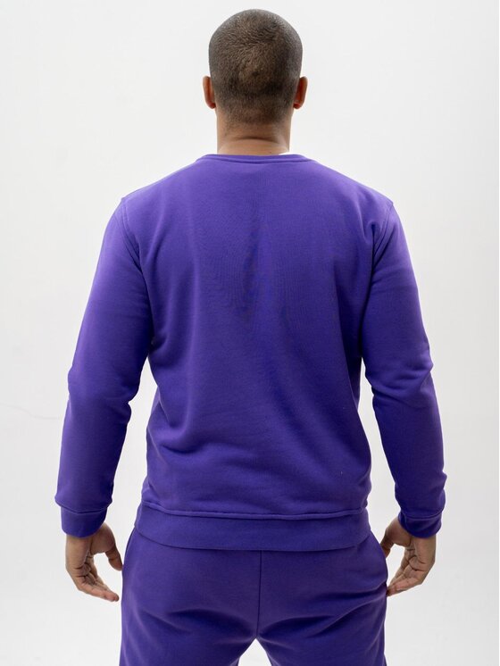 Jigga Wear Jigga Wear Bluza Bluza Bez Kaptura Męska Fioletowa Jigga Wear Simple Crown M Fioletowy Regular Fit