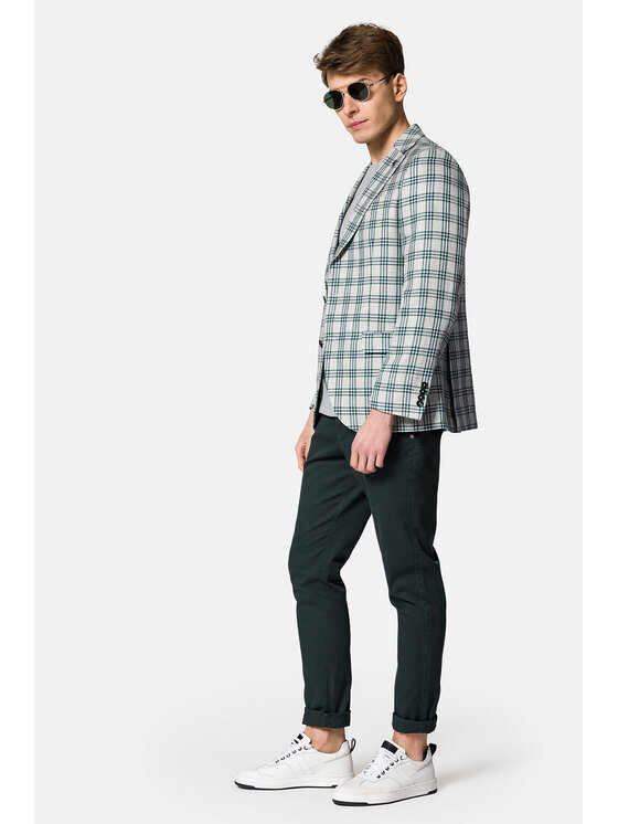 Lancerto Lancerto Marynarka Genewa MA099123000004 Szary Slim Fit