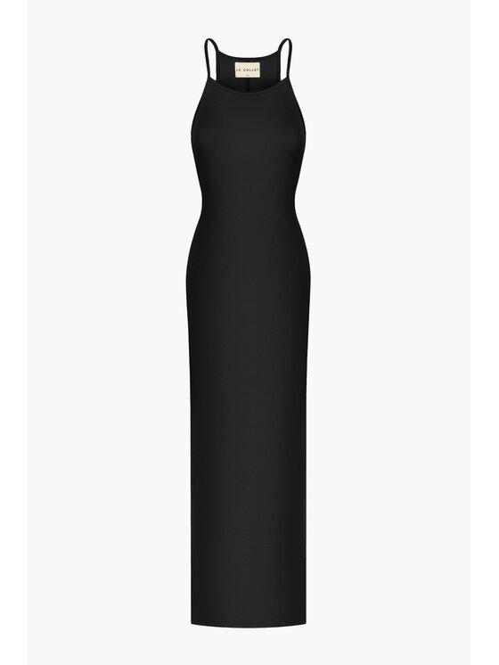 Le Collet Le Collet Sukienka dzianinowa KINN Czarny Extra Slim Fit