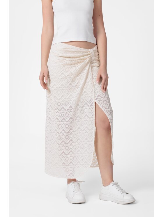 LAURELLA LAURELLA Sukňa 7UL001 Béžová Regular Fit