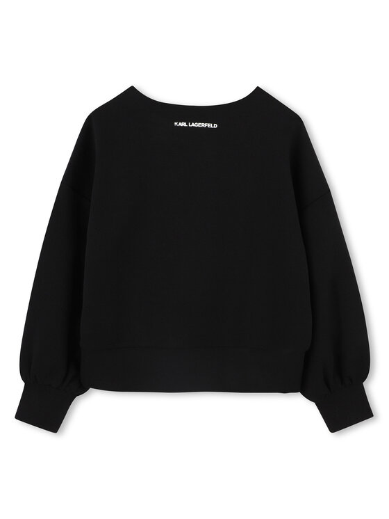 Karl Lagerfeld Kids Karl Lagerfeld Kids Світшот Z30473 S Чорний Regular Fit