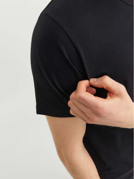 Jack & Jones Jack & Jones T-krekls Basic 12058529 Melns Stretch Fit