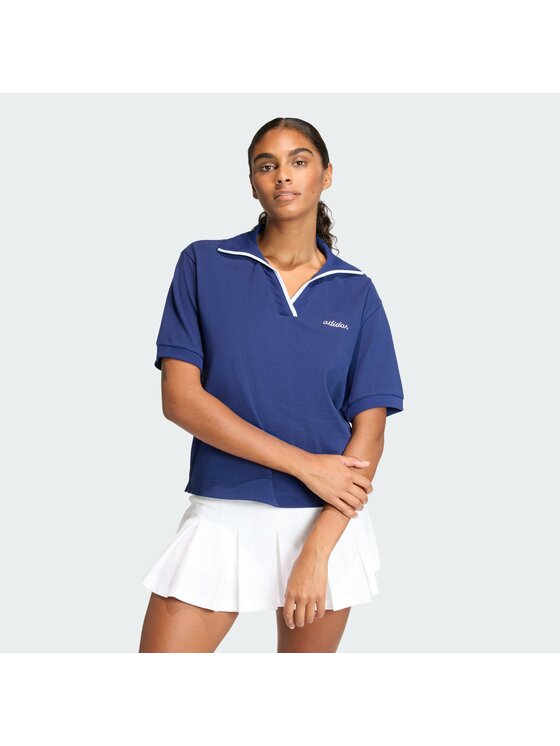 adidas adidas Polo 158660 Błękitny Regular Fit