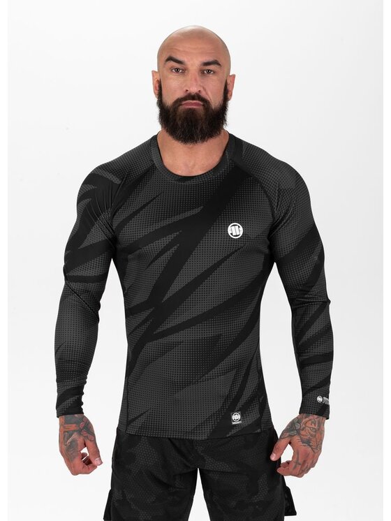 PITBULL PITBULL Longsleeve Dot Camo II Szary Slim Fit