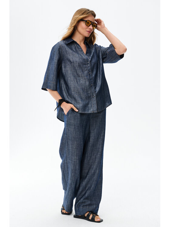blue shadow blue shadow Koszula Michaela Niebieski Regular Fit