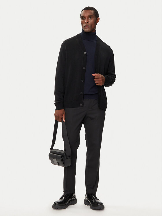 Armani Exchange Armani Exchange Kardigāns 6DZE1G ZM1LZ 1200 Melns Regular Fit
