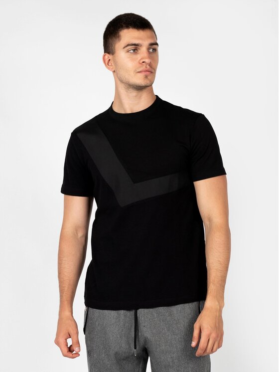 Les Hommes Les Hommes T-Shirt LBT1019700N Μαύρο Regular Fit