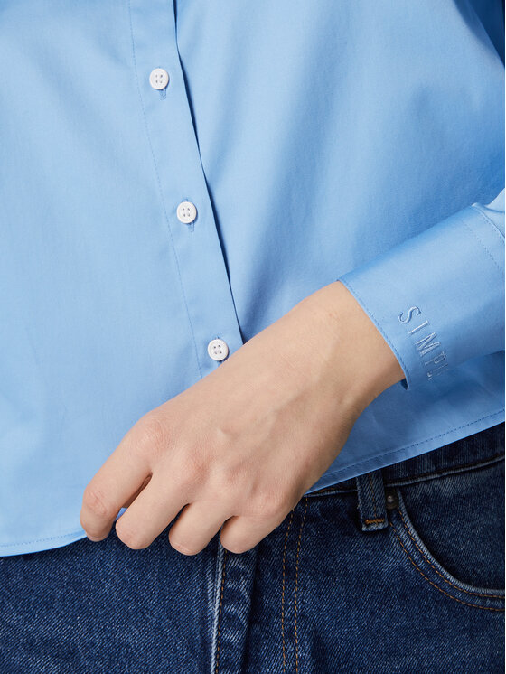 Simple Simple Hemd KOD506-02 Blau Relaxed Fit
