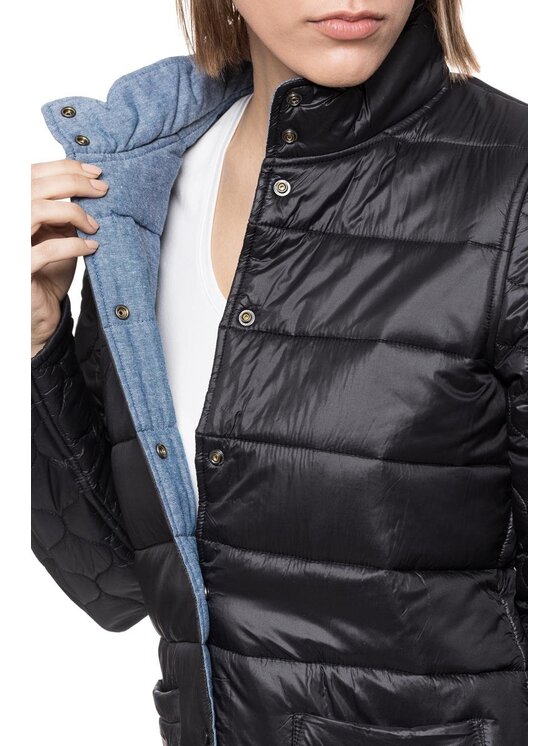 Wrangler Wrangler Kurtka damska REVERSIBLE JACKET Niebieski Slim Fit