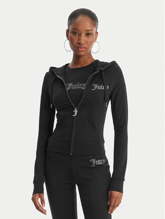 Juicy Couture Juicy Couture Majica dugih rukava Oola JCWAS126306 Crna Slim Fit