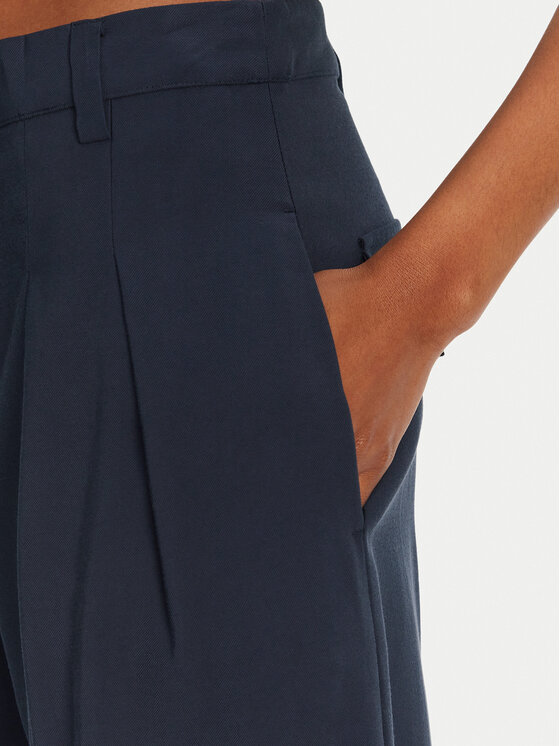 Patrizia Pepe Patrizia Pepe Kalhoty z materiálu 2P1670/A573-C789 Tmavomodrá Regular Fit