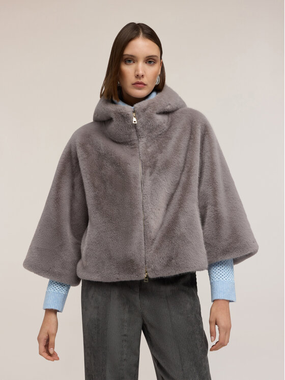 Motivi Motivi Pelliccia 8053W000064N013 Grigio Regular Fit