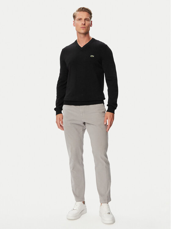 Lacoste Lacoste Sweter AH1951 Czarny Regular Fit