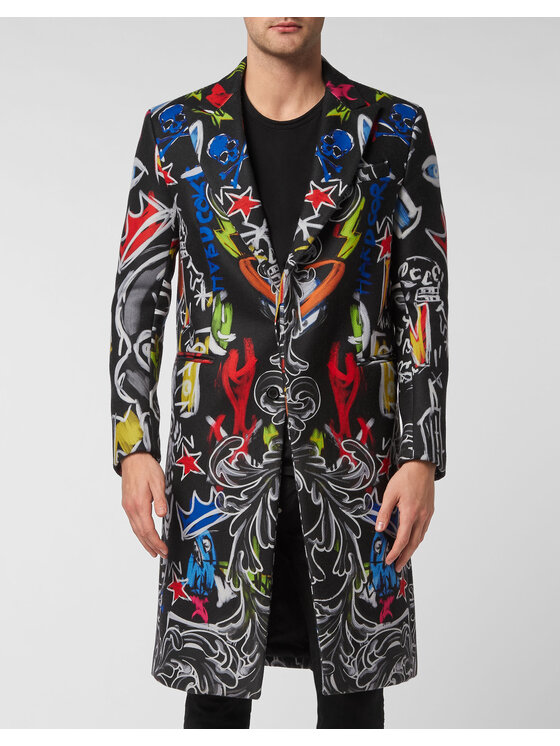PHILIPP PLEIN PHILIPP PLEIN Kabát 2627 Šedá Regular Fit