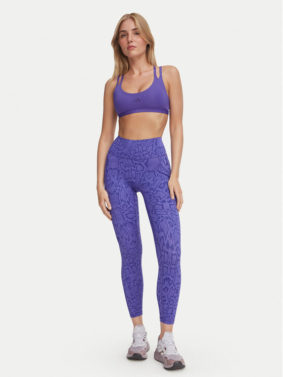 adidas adidas Biustonosz sportowy Optime Workout Strappy Light Support Bra KS6041 Fioletowy
