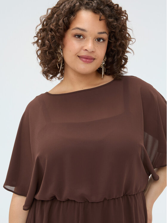 Fiorella Rubino Fiorella Rubino Sukienka wieczorowa 7019T101866N032 Brązowy A-Line Fit