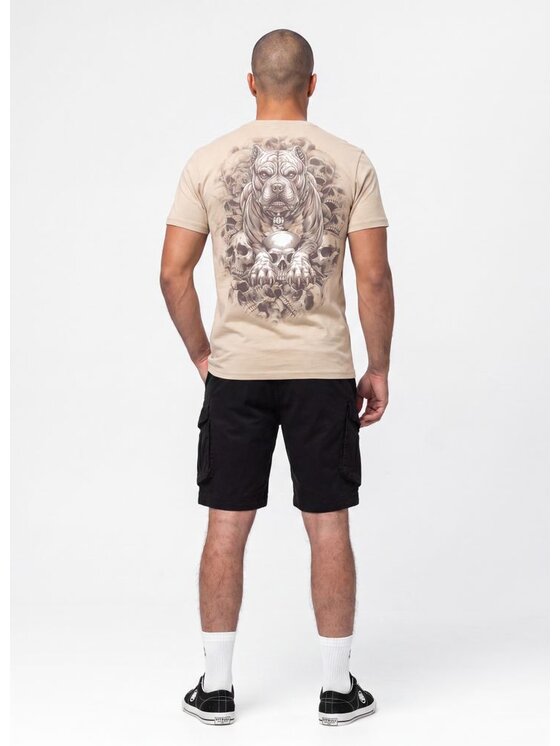 PITBULL PITBULL T-Shirt GUARDIAN ANGEL Beżowy Regular Fit