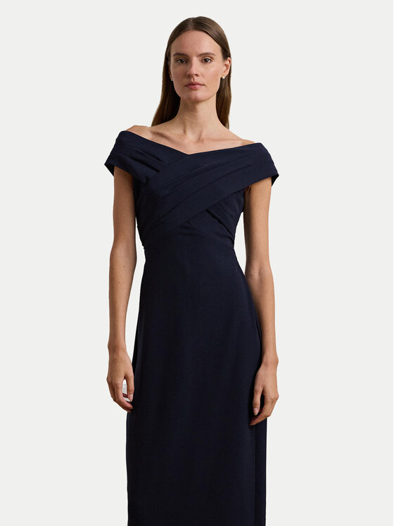 LAUREN RALPH LAUREN LAUREN RALPH LAUREN Večerní šaty 2,53936E+11 Tmavomodrá Slim Fit