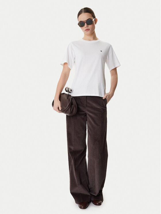 Weekend Max Mara Weekend Max Mara Marškinėliai Venaco 2615971031 Balta Relaxed Fit