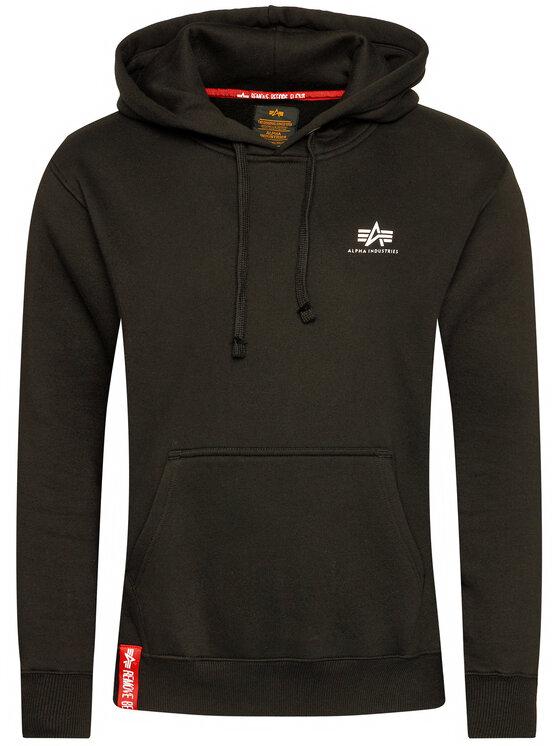 Alpha Industries Alpha Industries Μπλούζα Basic Hoody Small Logo 196318 Μαύρο Regular Fit