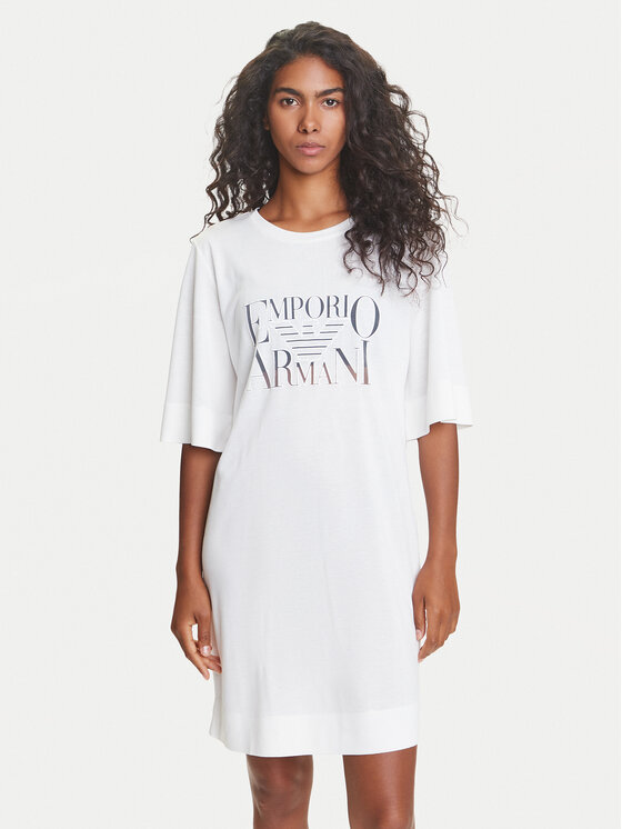 Emporio Armani Emporio Armani Hétköznapi ruha EW000618 AF12187 U1131 Fehér Loose Fit