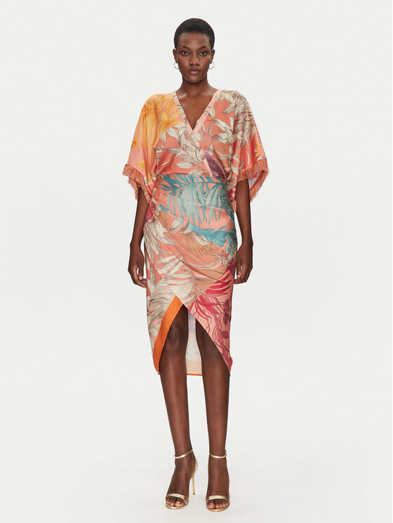 Simona Corsellini Simona Corsellini Kokteilinė suknelė P25CPAB03001 Oranžinė Regular Fit