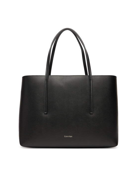 Calvin Klein Calvin Klein Τσάντα Foil Logo Small Tote LV04F3275G Μαύρο
