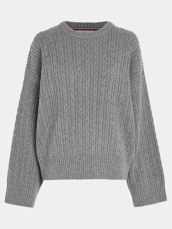 Tommy Hilfiger Tommy Hilfiger Sveter WW0WW39003 Sivá Oversize