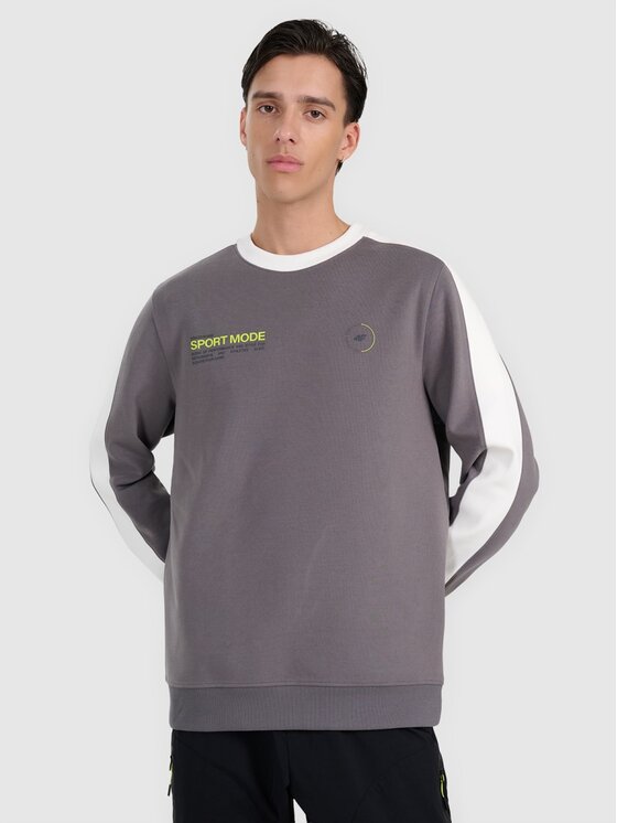 4F 4F Felpa 4FRAW25TSWSM2457-23S Grigio Regular Fit