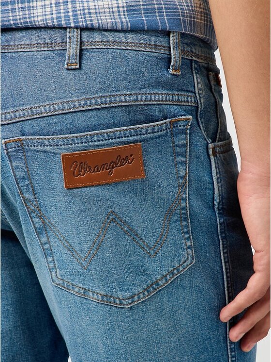 Wrangler Wrangler Pantaloncini di jeans TEXAS SHORTS Blu Straight Fit