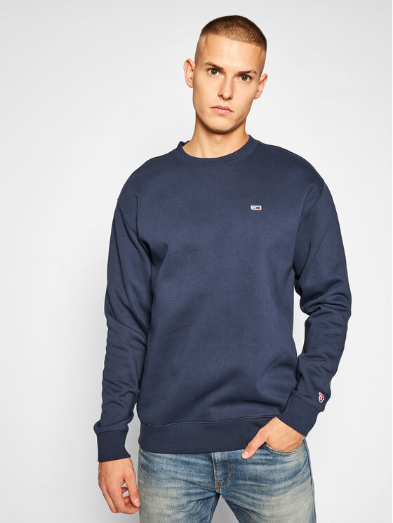 Tommy Jeans Felpa Classics DM0DM08724 Blu scuro Regular Fit • Modivo.it