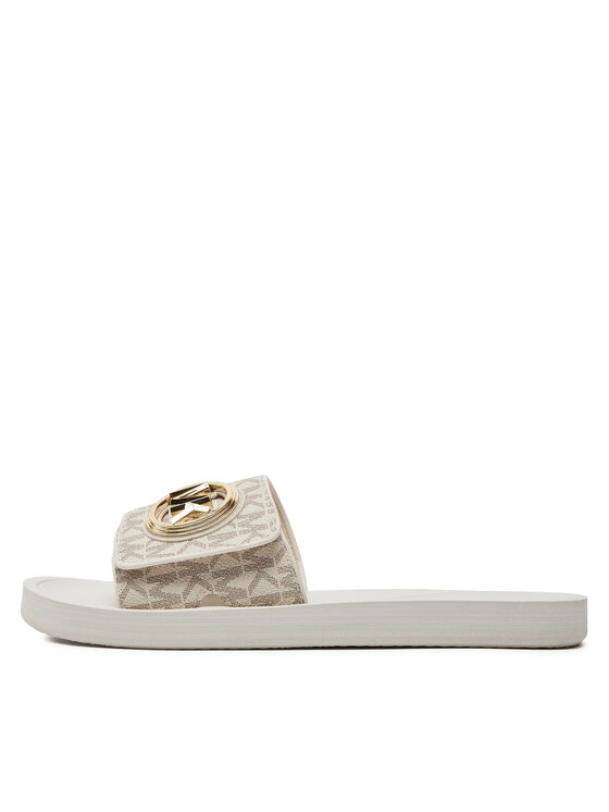 MICHAEL Michael Kors MICHAEL Michael Kors Klapki Mk Charm Slide 40R4MKFA1B Écru