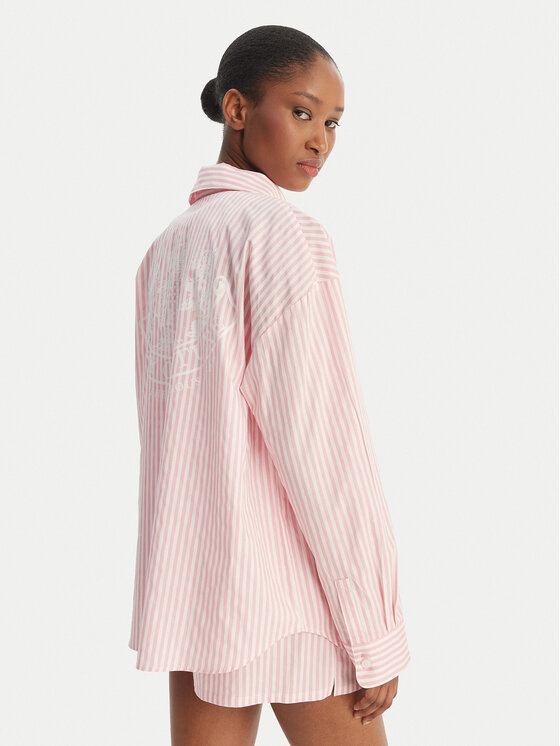 Juicy Couture Juicy Couture Cămașă Dog Crest JCYPT126861 Roz Relaxed Fit