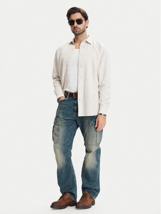 G-Star Raw G-Star Raw Košeľa Clean D25196-D454 Écru Regular Fit