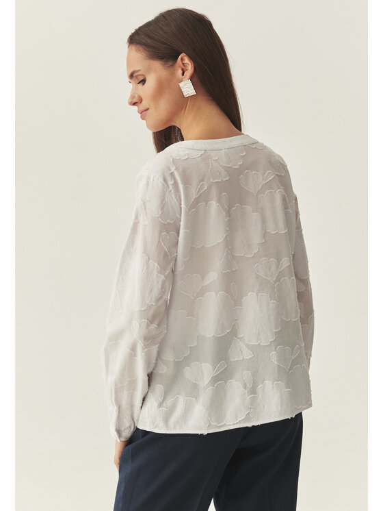 TATUUM TATUUM Halenka NOXE Bílá V-Neck Fit