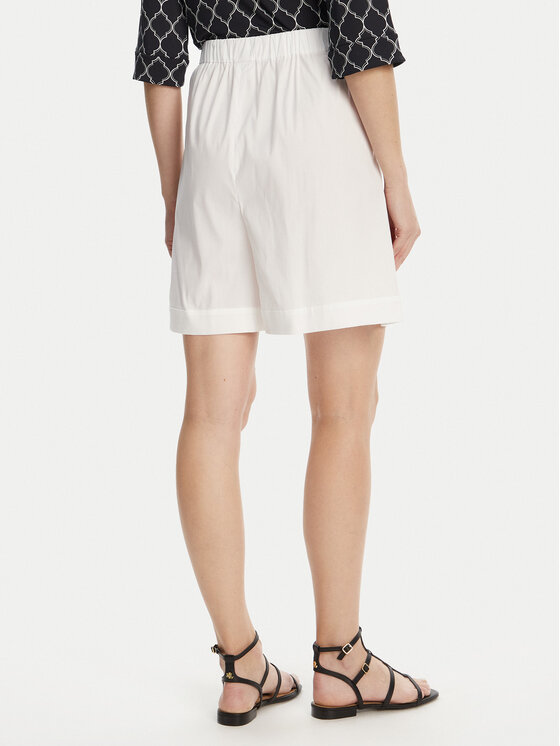 Max Mara Beachwear Max Mara Beachwear Bermudų šortai Sultano 2516141019 Balta Relaxed Fit