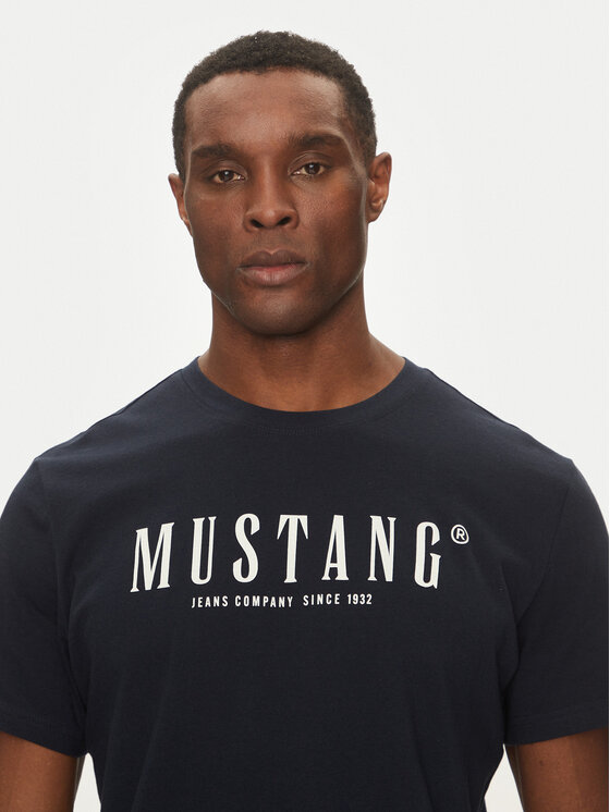 Mustang Mustang Tričko Austin 1016264 Tmavomodrá Regular Fit