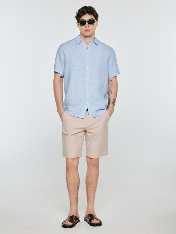 BIG STAR BIG STAR Koszula LINERSO Niebieski Basic Fit