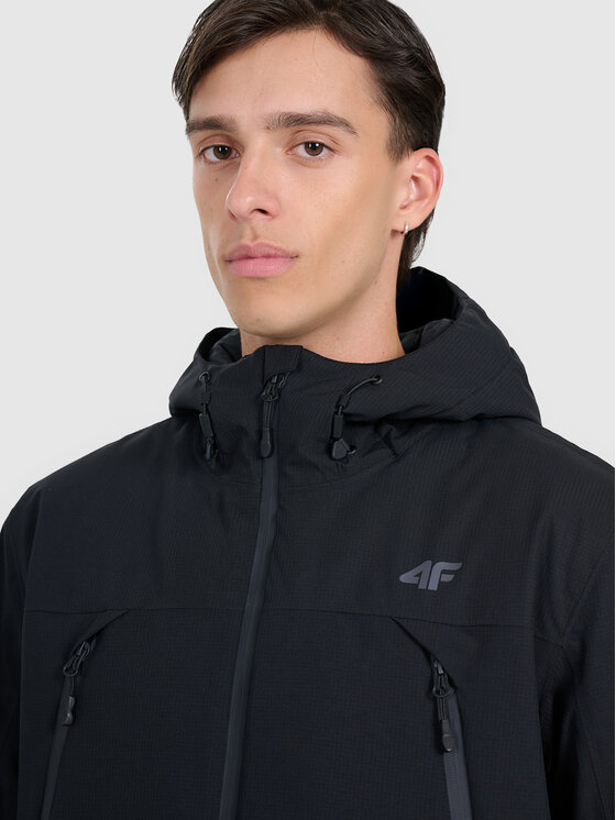 4F 4F Kurtka przejściowa URBAN COMMUTER Czarny Regular Fit