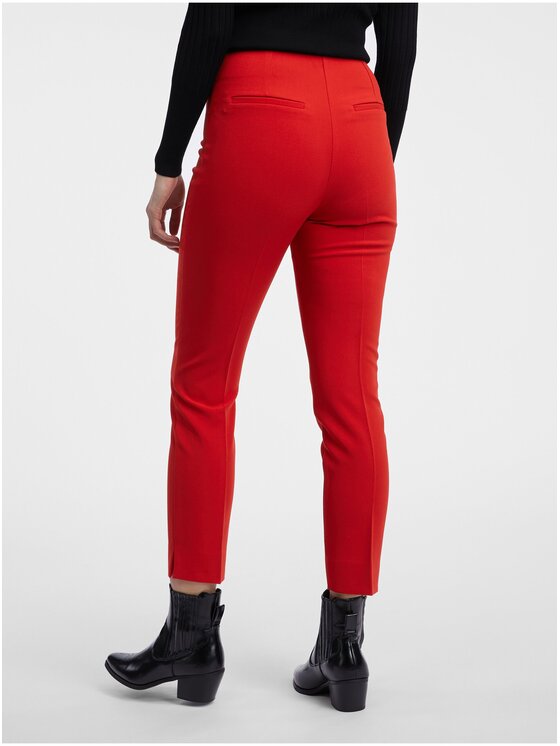Orsay Orsay Spodnie damskie 353145318000__38 Czerwony Regular Fit