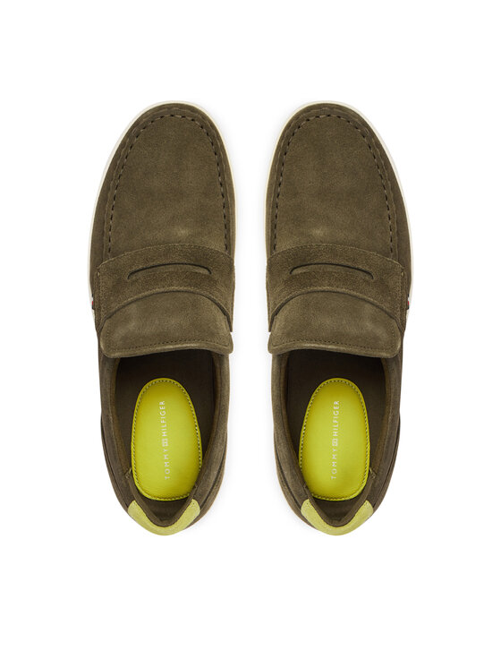 Tommy Hilfiger Tommy Hilfiger Polobotky Modern Light Hybrid Suede LoaferFM0FM05786 Zelená