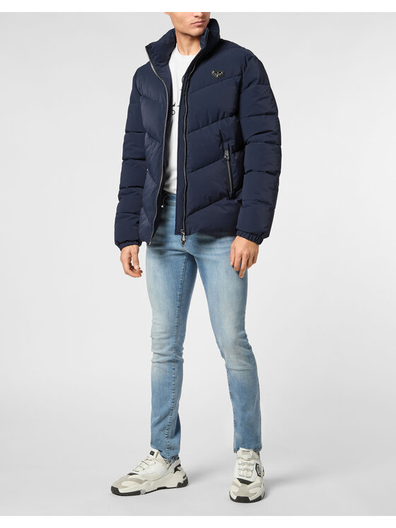 PHILIPP PLEIN PHILIPP PLEIN Vatovaná bunda 23009 Světle modrá Regular Fit
