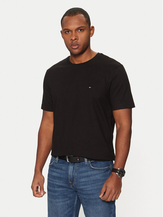 Tommy Hilfiger Tommy Hilfiger T-Shirt Essential MW0MW37267 Černá Regular Fit