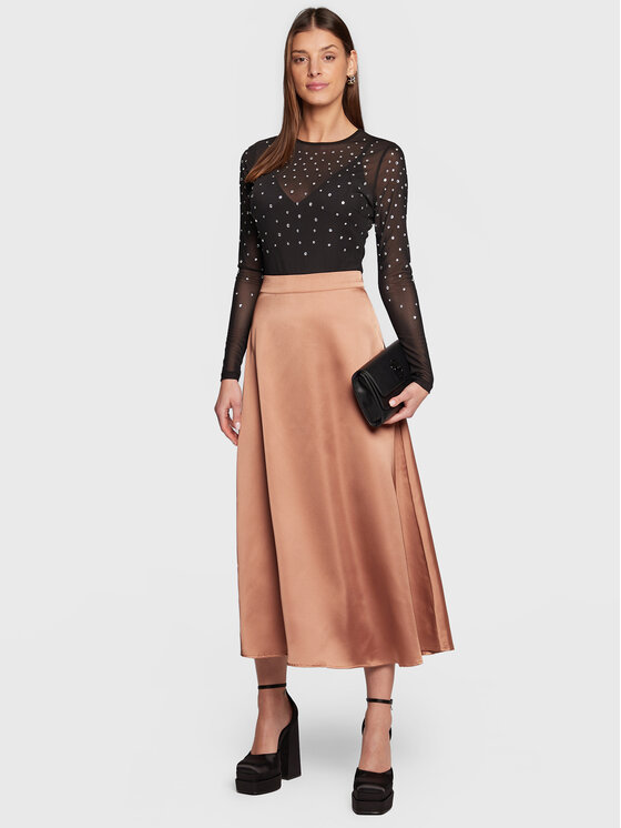Gonna midi Frances 12914 Marrone Regular Fit