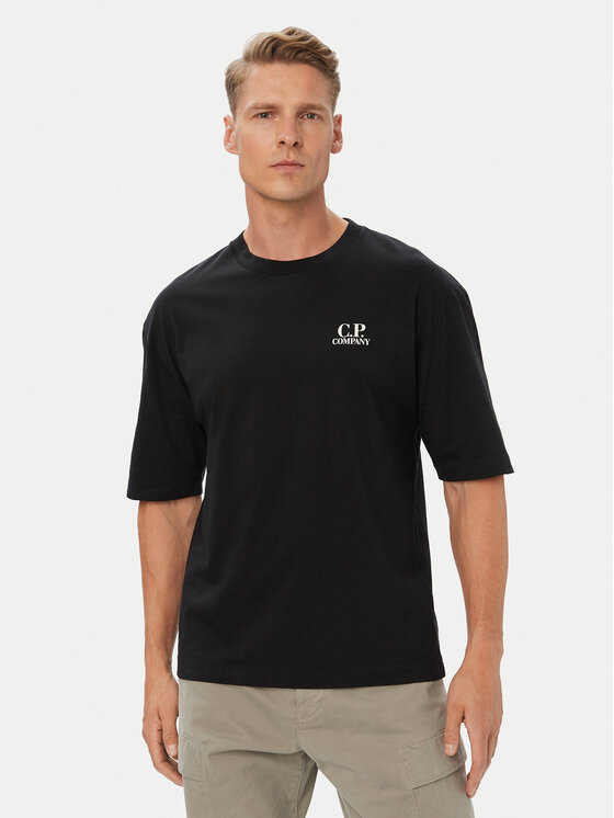 C.P. Company C.P. Company Тишърт 21CMTS209A110579W Черен Comfort Fit
