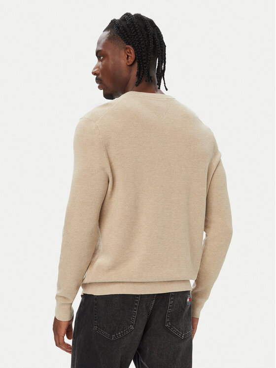 Tommy Hilfiger Tommy Hilfiger Sweter Essential MW0MW36347 Beżowy jasny Regular Fit